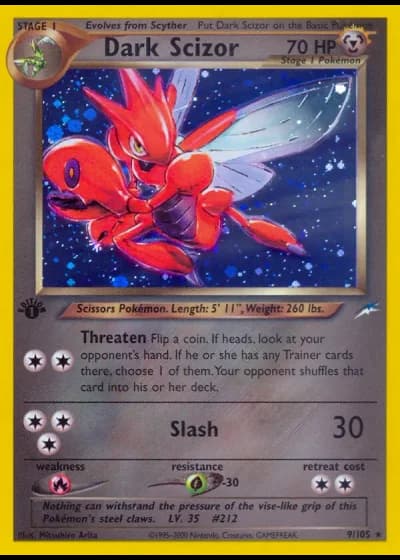 Dark Scizor #9/105 — Neo Destiny