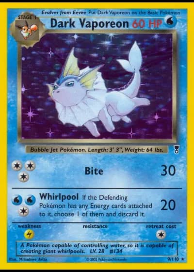 Dark Vaporeon #9/110 — Legendary Collection