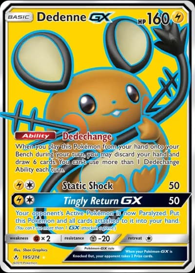 Dedenne GX #195/214 — Unbroken Bonds