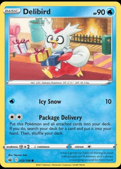 Delibird #32/198 — Chilling Reign
