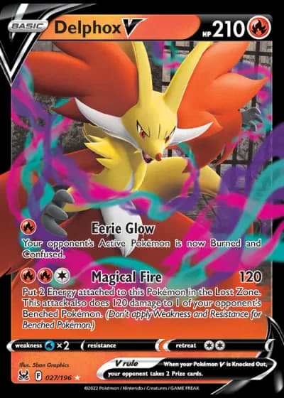 Delphox V #027/196 — Lost Origin