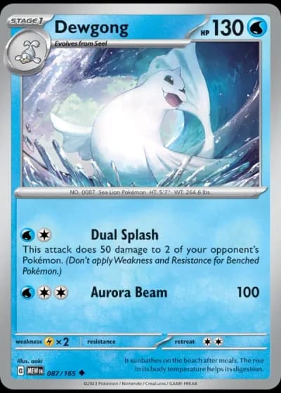 Dewgong #087/165 — 151