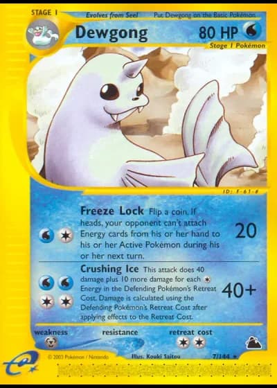 Dewgong #7/144 — Skyridge