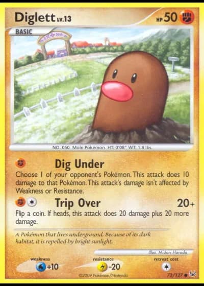 Diglett #72/127 — Platinum