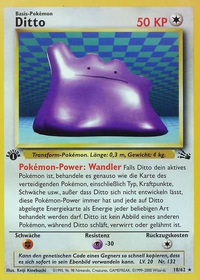Ditto (1. Edition) #18/62 — Fossil (1. Edition)