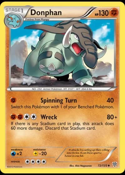 Donphan #72/135 — Plasma Storm