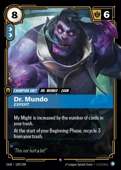 Dr. Mundo, Expert #109/352 — Origins