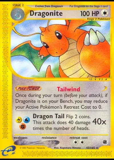 Dragonite #43/165 — Expedition Base Set