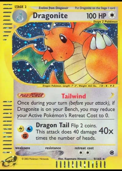 Dragonite #9/165 — Expedition Base Set