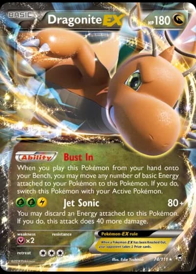 Dragonite EX #74/111 — Furious Fists