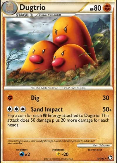 Dugtrio #19/102 — Triumphant