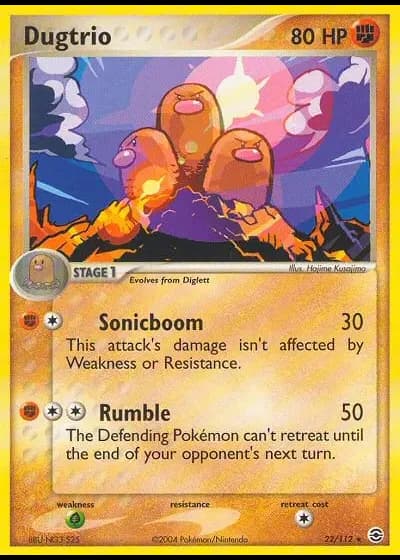 Dugtrio #22/112 — EX RossoFuoco e VerdeFoglia