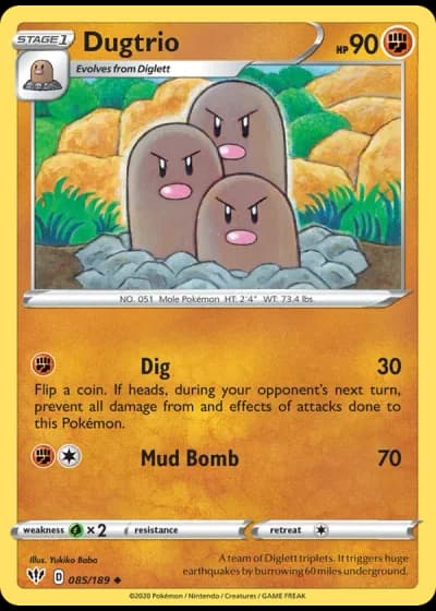 Dugtrio #85/189 — Darkness Ablaze