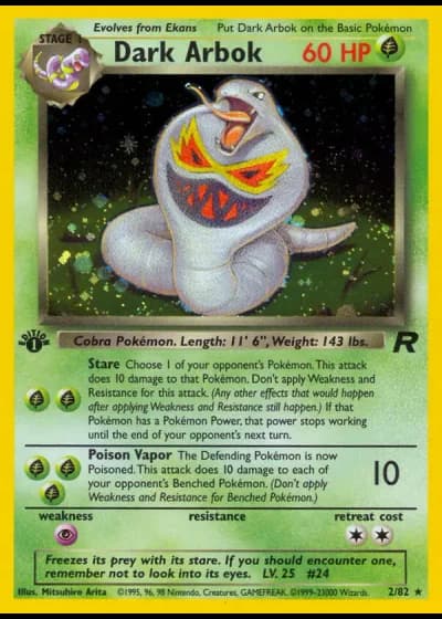 Dunkles Arbok #2/82 — Team Rocket