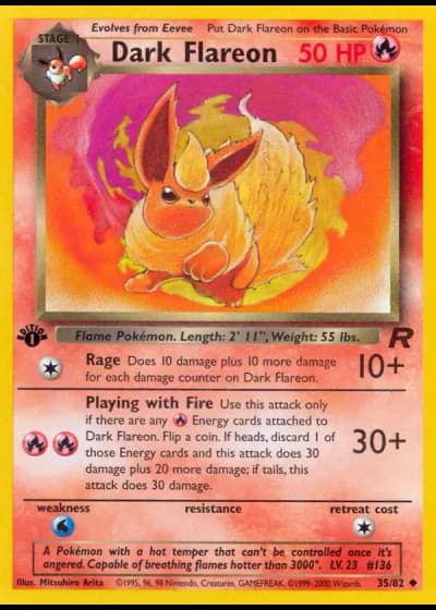 Dunkles Flamara #35/82 — Team Rocket
