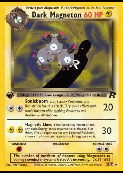 Dunkles Magneton #28/82 — Team Rocket