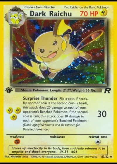 Dunkles Raichu #83 — Team Rocket
