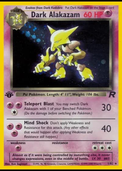 Dunkles Simsala #1/82 — Team Rocket