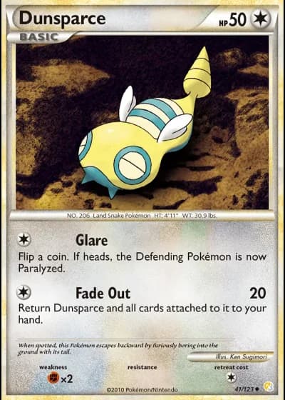 Dunsparce #41/123 — HeartGold SoulSilver