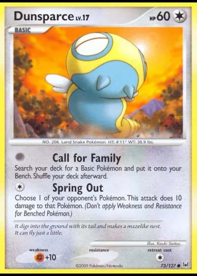 Dunsparce #73/127 — Platino