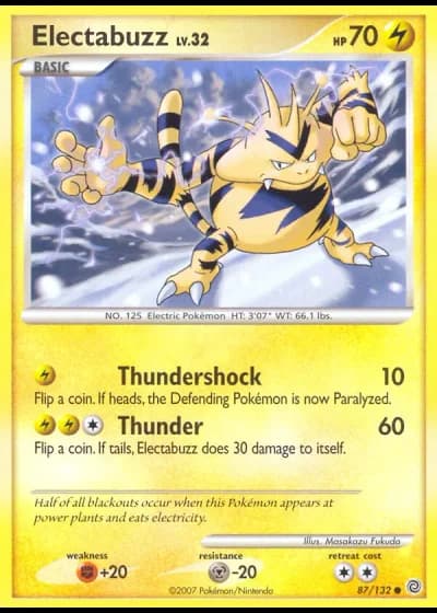 Electabuzz #87/132 — Prodigi Segreti
