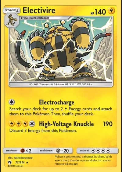 Electivire #72/214 — Lost Thunder