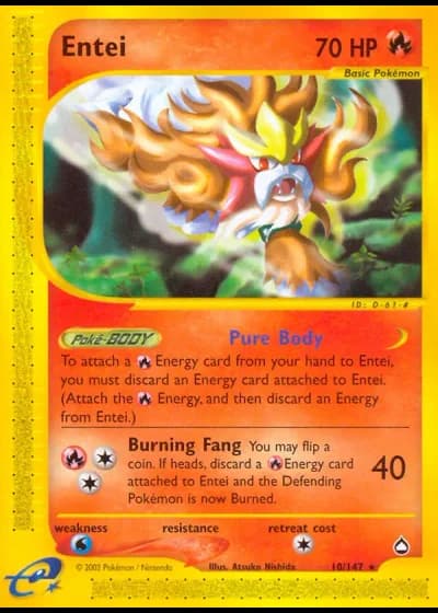 Entei #10/147 — Aquapolis