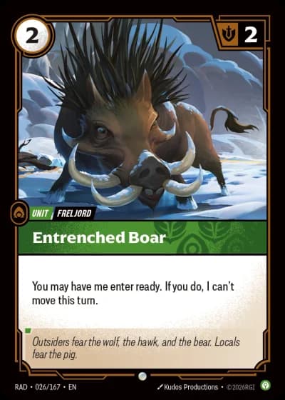 Entrenched Boar #026/189 — Radiance