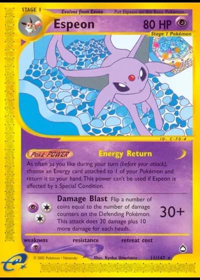 Espeon #11/147 — Aquapolis