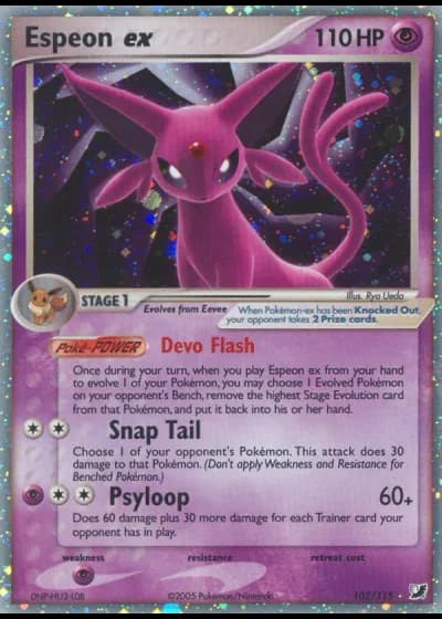 Espeon ex #102/115 — EX Forze Segrete
