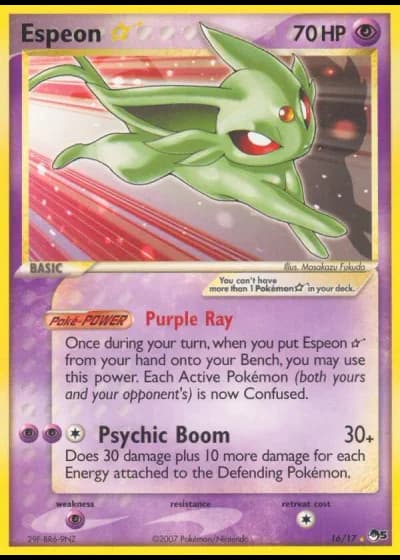 Espeon Gold Star #16/17 — POP Series 5