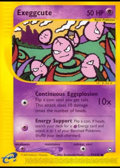 Exeggcute #77/147 — Aquapolis