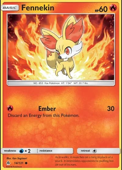Fennekin #14/131 — Forbidden Light