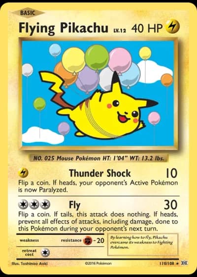 Flying Pikachu #110/108 — Evolutions