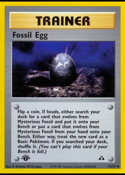 Fossil-Ei #72/75 — Neo Entdeckung