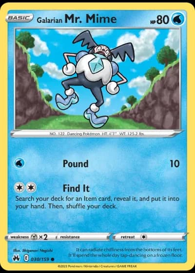 Galarian Mr. Mime #030/159 — Crown Zenith