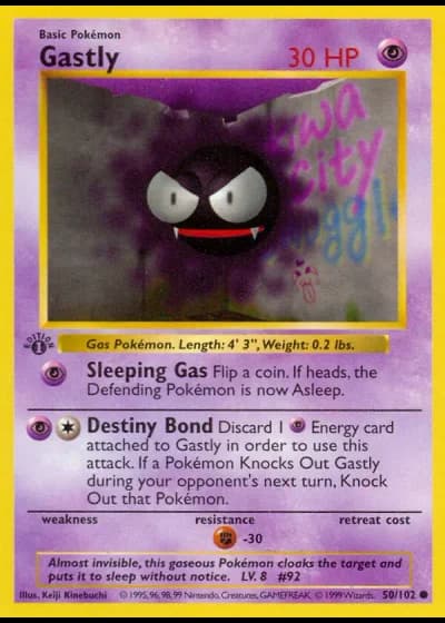 Gastly (1st Edition) #50/102 — Base Set (1st Edition)