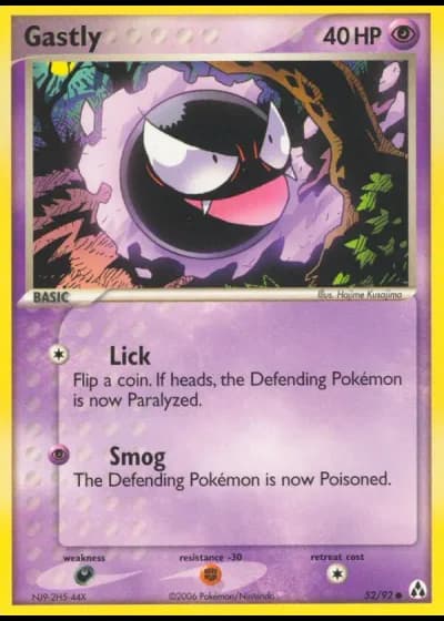 Gastly #52/92 — EX La Leggenda di Mew