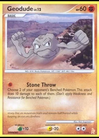 Geodude #1/11 — DP trainer Kit (Lucario)