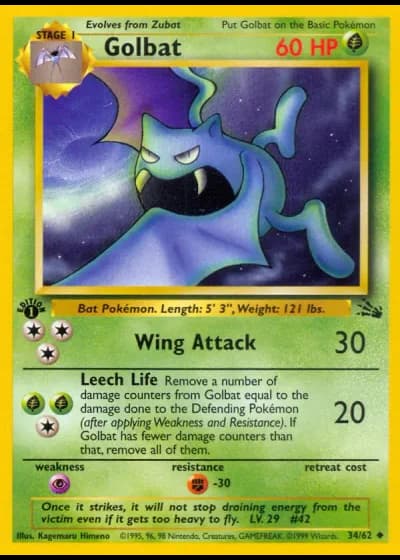 Golbat #34/62 — Fossil