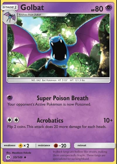 Golbat #55/149 — Sun & Moon
