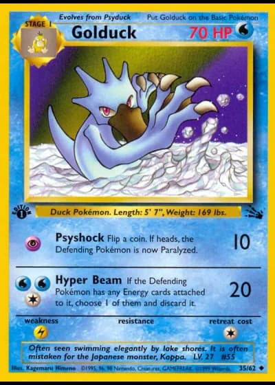 Golduck #35/62 — Fossil