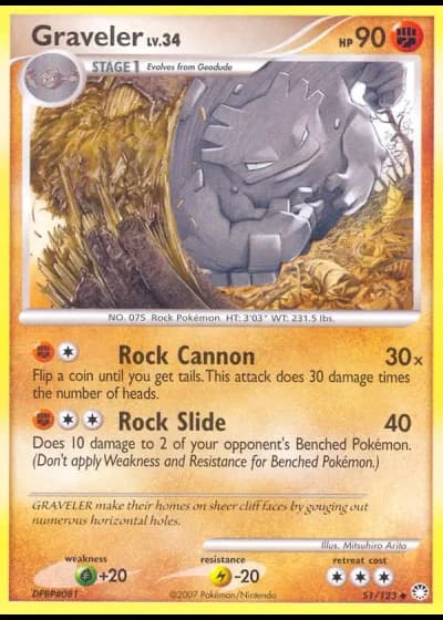 Graveler #51/123 — Mysterious Treasures