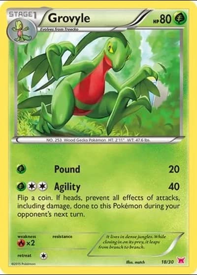 Grovyle #18/30 — XY trainer Kit (Latias)