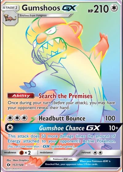 Gumshoos GX #157/149 — Sun & Moon