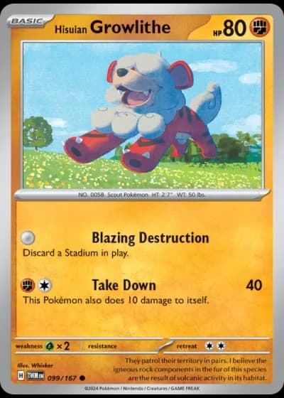 Hisuian Growlithe #099/167 — Twilight Masquerade