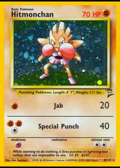Hitmonchan #8/130 — Base Set 2