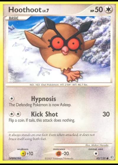 Hoothoot #85/130 — Diamante & Perla