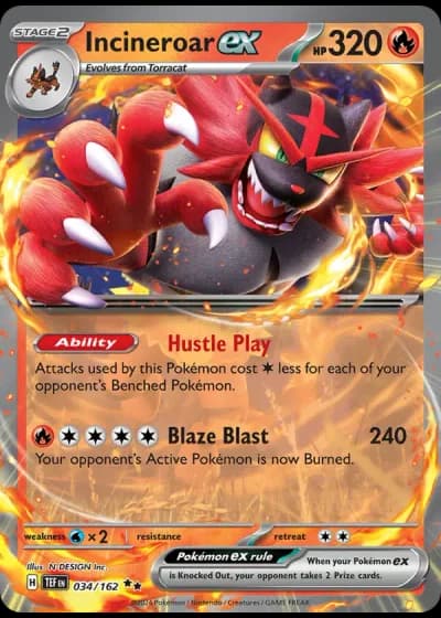 Incineroar ex #034/162 — Temporal Forces