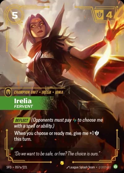 Irelia, Fervent #057a/303 — Spiritforged
